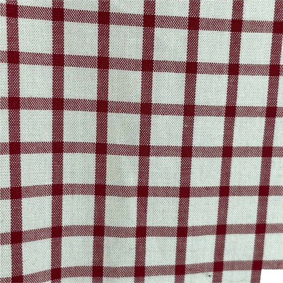 Johnnie-O- Red White Windowpane Plaid Size M Button Up Shirt - Picture 5 of 9